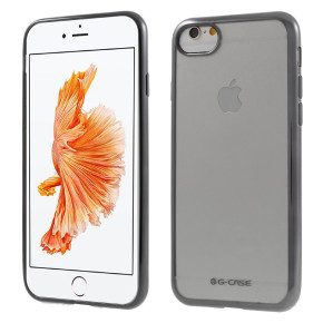 Луксозен силиконов гръб ТПУ FASHION G-CASE оригинален за Apple iPhone 7 4.7 / Apple iPhone 8 4.7 / Apple iPhone SE2 2020 / Apple iPhone SE3 2022 графитен кант